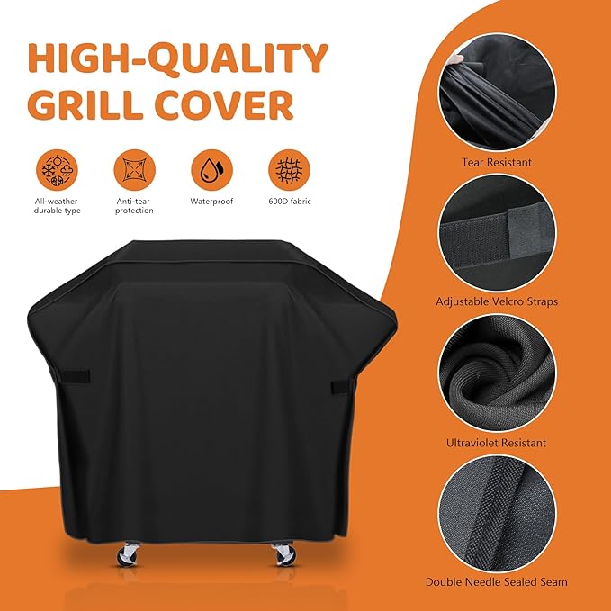 Grill Cover for Charbroil Edge Electric Grill Serie,BBQ Grill Cover for Charbroil Grill 24652144 22652143,Full-Length All Weather Electric Smoker Cover Replacement for Char-Broil BBQCover 3657248W04