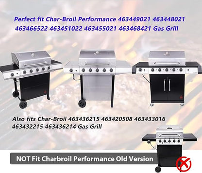for Charbroil 463448021 Parts Grill Grate for Charbroil Performance 5 Burner Gas Grill Replacement Part Cast Iron Cooking Grate for Charbroil 463449021 463466522 463455021 463451022 5-Burner Gas Grill