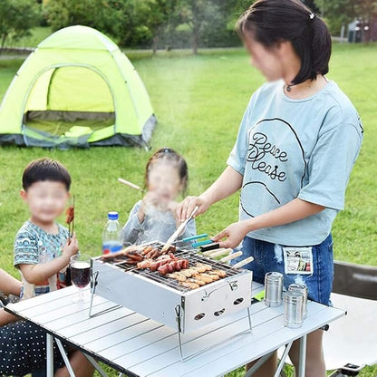 Portable Charcoal Grill for Camping BBQ Grills – Outdoor Barbecue Grill Stainless Steel BBQ Charcoal Grill, Camping Grill for 3-5 People, Easy Carry Charcoal Grills BBQ,A-1