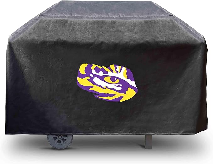 FANMATS 41206 LSU Rectangular Grill Cover - Fits 3 and 4 Burner Grills - 68in x 21in x 35in