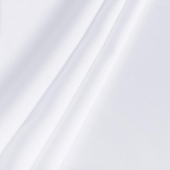 sancua Rectangle Tablecloth - 70 x 108 Inch - Stain and Wrinkle Resistant Washable Polyester Table Cloth, Decorative Fabric Table Cover for Dining Tables, Buffet Parties and Camping, White