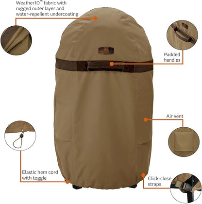 Classic Accessories Hickory Water-Resistant 24 Inch Round Smoker Grill Cover