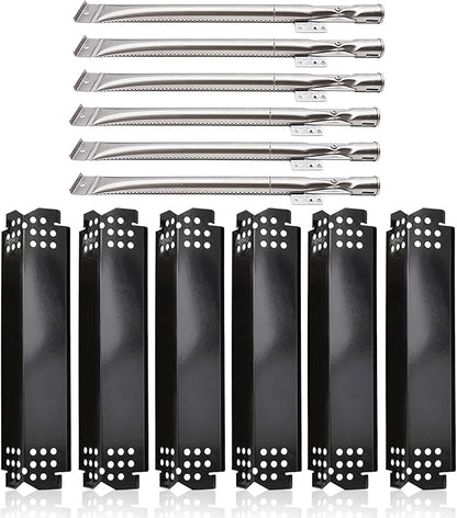 Criditpid Grill Replacement Parts for Nexgrill 6 Burner 720-0898 720-0898A, Nexgrill 720-0888 720-0888N 720-0830H 720-0783E Gas Grill, Heat Plates and Burners for Nexgrill Replacement Parts 6 Burner