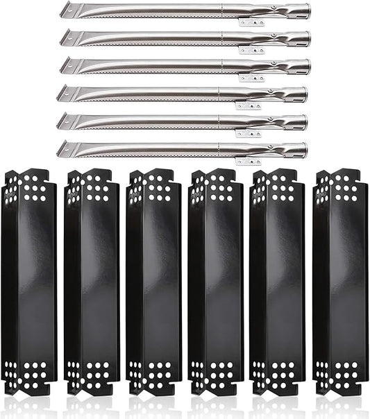 Criditpid Grill Replacement Parts for Nexgrill 6 Burner 720-0898 720-0898A, Nexgrill 720-0888 720-0888N 720-0830H 720-0783E Gas Grill, Heat Plates and Burners for Nexgrill Replacement Parts 6 Burner