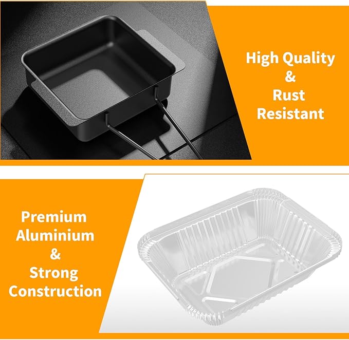 Nexgrill Grill Drip Pan & Grease Catcher Cup for 720-0830H,D/EH, 720-0882A, 720-0888/N Models - Holder Drip Tray with 15 Aluminum Foil Liners