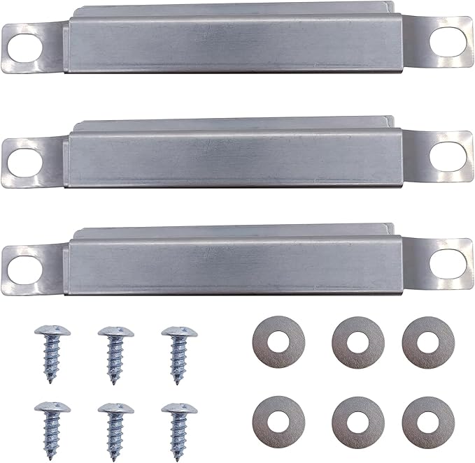 3-Pack Stainless Steel Crossover Tube | KC624 Replacement Part, Fits Charbroil & Kenmore Grills, Rust-Resistant