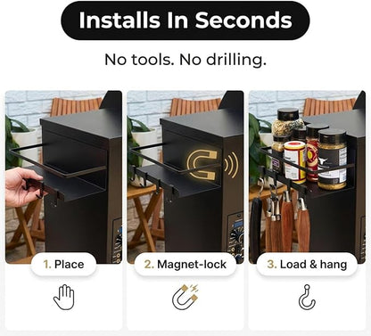 2-Pack Of Pellet Grill Smoker Magnetic Racks Compatible With These Traegers: Ironwood 650 And 885, Pro 22, Pro 34, Pro 575, Pro 780 - Also Compatible With Pit Boss And Z-grill Models