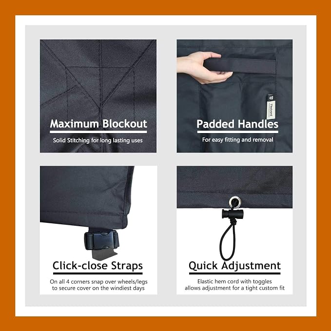 Heavy Duty Outdoor Sectional Sofa Cover, 130-inch L-Shaped Waterproof 600D Patio Furniture Covers, Lawn Patio Couch Protector(Midnight Black, V-Shaped-130" x 130")