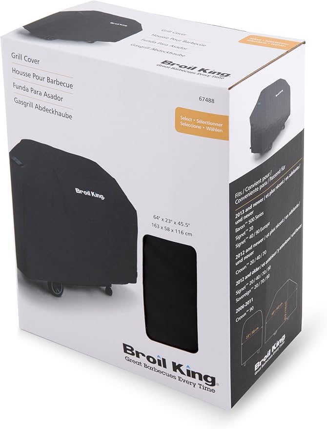 Broil King 67488 64" Select Grill Cover, Black