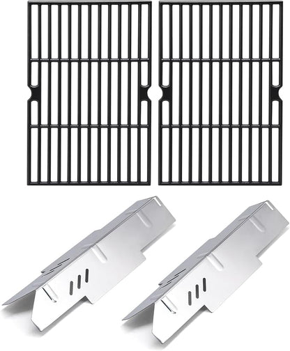 Grill Replacement Parts for Dyna Glo DGF350CSP DGF350CSP-D 2 Burner Grill Models, Replacement for Dyna Glo DGF350CSP Heat Tent Heat Shield, for Dyna-Glo DGF350CSP Grates