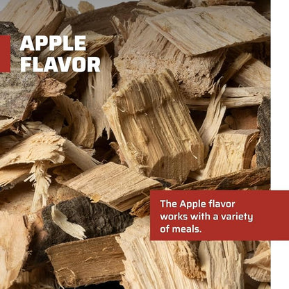 Camp Chef Premium Hardwood Chips - Wood Chips for Smoking & Outdoor Grilling - Compatible with Pellet Grills, Smokers & Barbecues - Made in The USA - Apple, 192 cu in (Pack of 3)