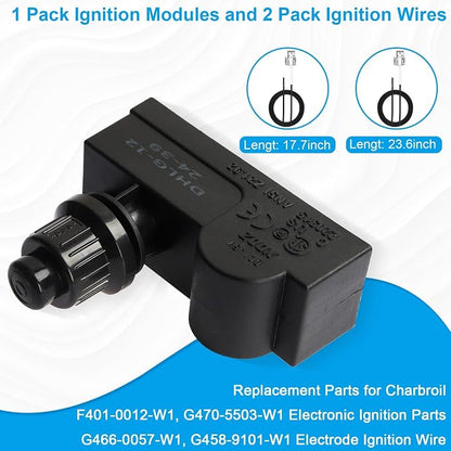DHLG-12 2-Outlets Grill Igniters for CharbroilElectronic Ignition Module Replacement Kit w/Wires forCharbroil Surefire Ignition Systems