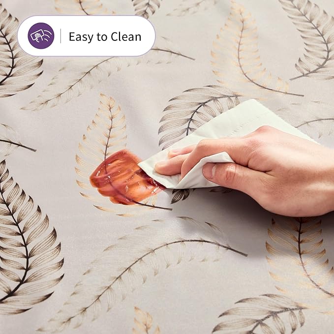 Vinyl Spring Table Cloth Rectangle, Heavy Duty Table Cover Oil Proof & Waterproof Non-Slip, Heat Resistant Tablecloth for Outdoor Indoor, Easy Clean Wipeable Table Protector for Kitchen 55" X 108"