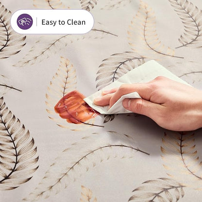 Vinyl Spring Table Cloth Rectangle, Heavy Duty Table Cover Oil Proof & Waterproof Non-Slip, Heat Resistant Tablecloth for Outdoor Indoor, Easy Clean Wipeable Table Protector for Kitchen 55" X 108"