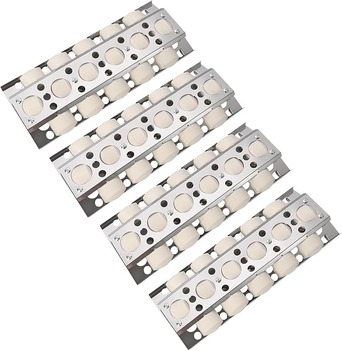 GasSaf Heat Plate for Select Turbo BBQ Replacement Parts, 16.5 inch Briquette Tray for Turbo Sts, Elite, Classic Gas Grills, 4-Pack Stainless Steel Heat Plates for Nexgrill Grill Parts(16 1/2 x 6 1/2)