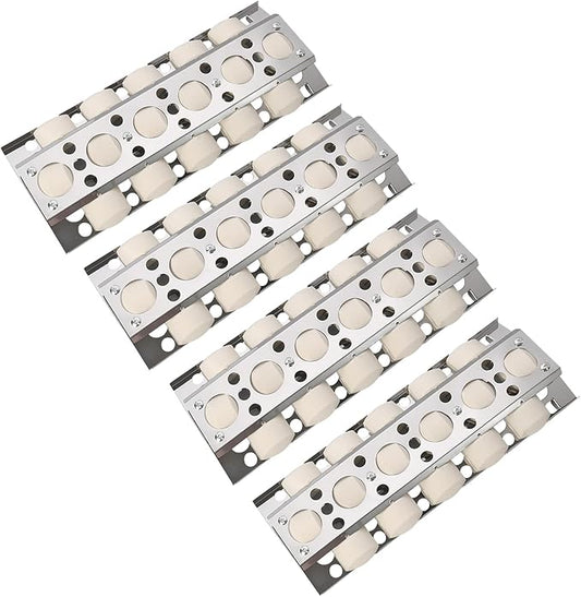 GasSaf Heat Plate for Select Turbo BBQ Replacement Parts, 16.5 inch Briquette Tray for Turbo Sts, Elite, Classic Gas Grills, 4-Pack Stainless Steel Heat Plates for Nexgrill Grill Parts(16 1/2 x 6 1/2)