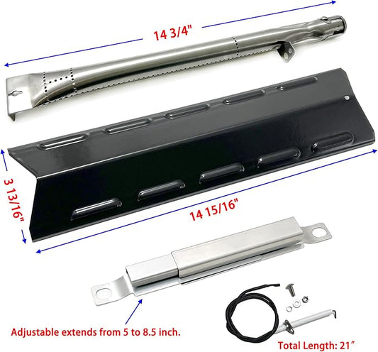 DG283 Grill Kit for Kenmore 146.34611410, 146.46372610, 146.23673310, 146.34461410, 146.10016510, 146.16198211, 146.46366610, 146.16142210 Grill Burner, Heat Plate, Ignitor & Crossover