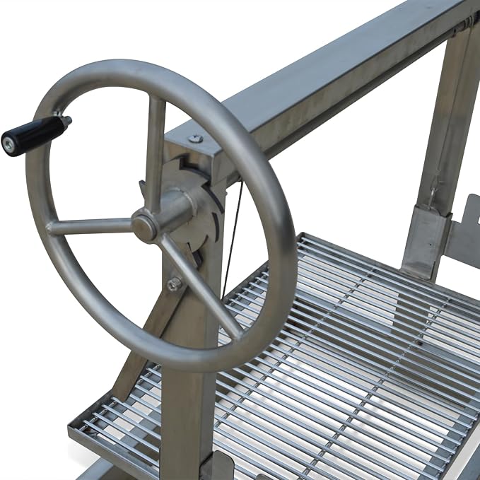 Firebuggz Santa Maria Grill with Adjustable Rotisserie Kit for Outdoor BBQ