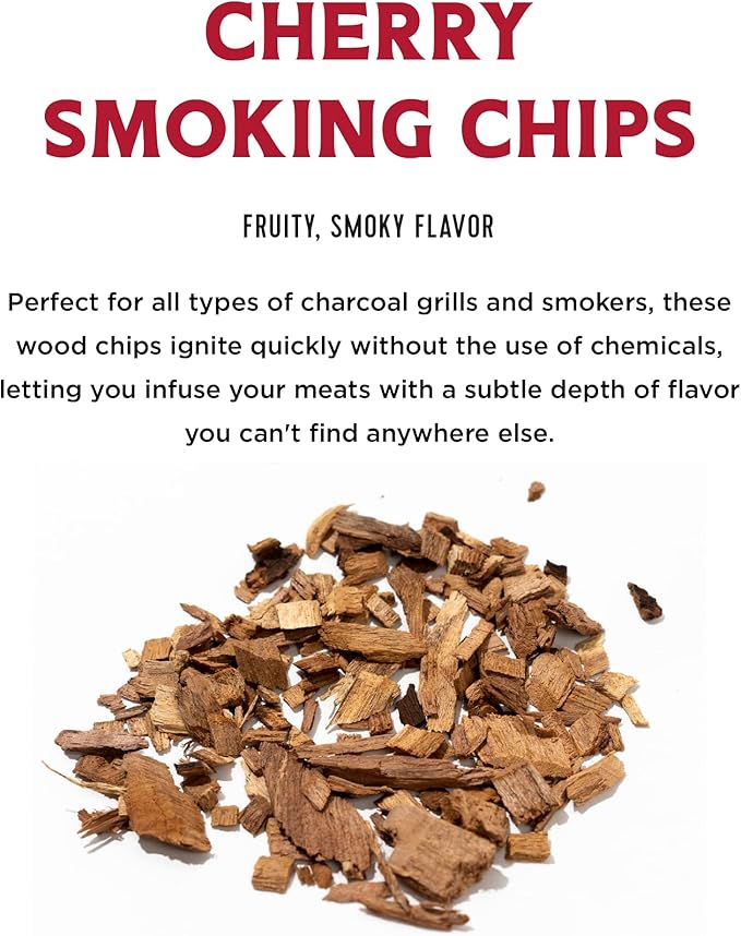 Fire & Flavor Premium 100% All Natural Hardwood Smoking Chips, Works With All Grills, Cherry
