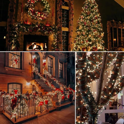 3 Pack Clear Christmas String Lights, 100 Count Each, Incandescent Mini Christmas Lights, Connectable Xmas Tree Light for Indoor Outdoor Garland Birthday Holiday Wedding Festival Party