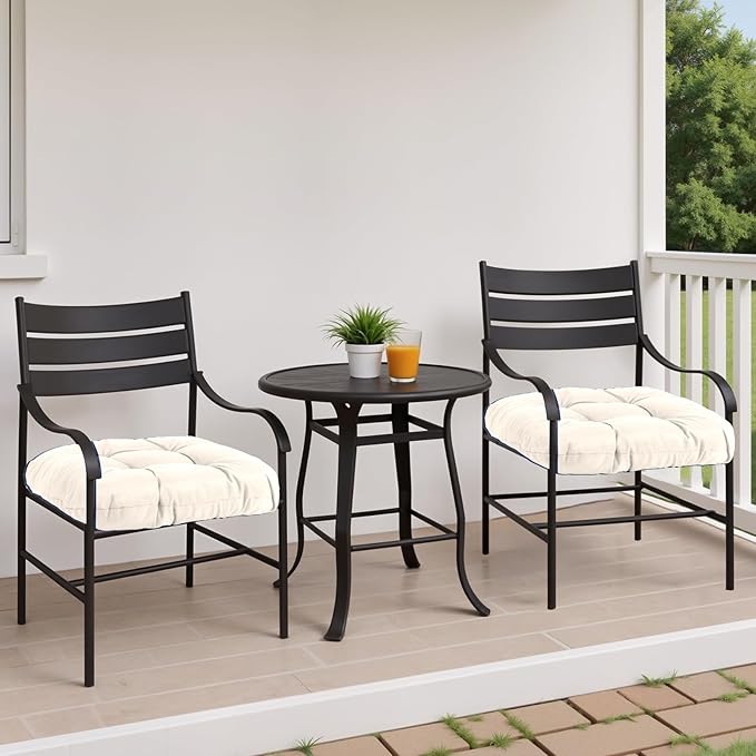MTMR Outdoor Chair Cushions Set of 2, Patio Furniture Seat Pads, Waterproof | 2Pcs , waterproof cover, PP cotton, u-shaped, no-fading, thick patio seat pads for outdoor wicker furniture in yard, 19x19x4