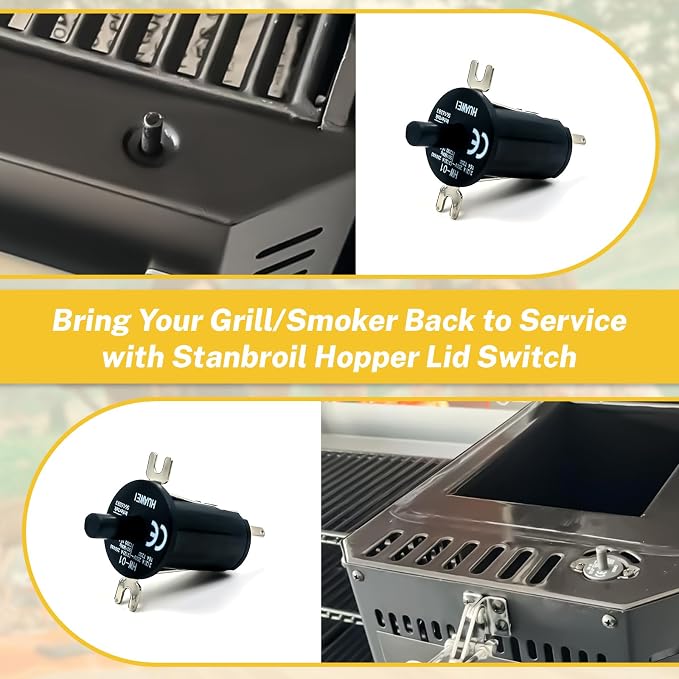 3 Pack 9904190041 Hopper Lid Door Switch for Masterbuilt Gravity Series 560 800 1050 XL Digital Charcoal Grill Smoker Replacement Parts Replaces MB20041220 and 9904190041
