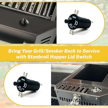 3 Pack 9904190041 Hopper Lid Door Switch for Masterbuilt Gravity Series 560 800 1050 XL Digital Charcoal Grill Smoker Replacement Parts Replaces MB20041220 and 9904190041