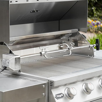 Hygrill Rotisserie Kit for All Hygrill 32 Inch Built-in Gas, Charcoal Grill | Grill Rotisseries with Motor, Spit Rod, 2 x 4-Prong Forks, Complete Holders, and Fixing Screws