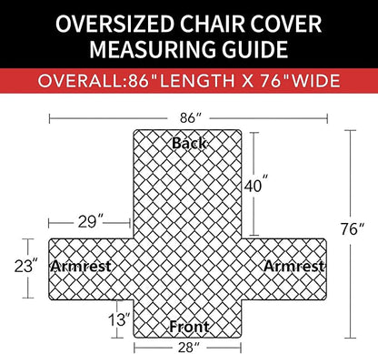 Easy-Going Reversible Couch Cover, Oversized Chair, Green/Christmas Red | Machine Washable Slipcover For Dogs, Water Resistant Furniture Mat For Living Room, Non-Slip Sofa Cover, Pet Friendly