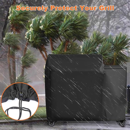 Grill Cover for Recteq Backyard Beast 1000/1200 Wood Pellet Grill, for Rec Tec Backyard Beast RT-1000 Grill, Heavy Duty Waterproof UV Resistant Offset Smoker Cover, BBQ Accessories