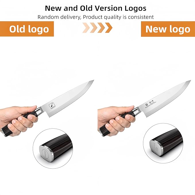 imarku Chef Knife 8-Inch Pro Japanese Kitchen Knife High-Carbon Stainless Steel Paring Knife Ergonomic Handle Rasor Sharp Single-Bevel Edge Gift for Men and Father's Day