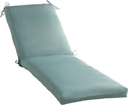 Greendale Home Fashions Outdoor Reversible Chaise Lounge Chair Cushion, Seafoam