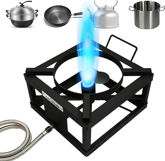 COOKAMP Propane Burner for Outdoor Cooking (Single Burner-Jet Burner)