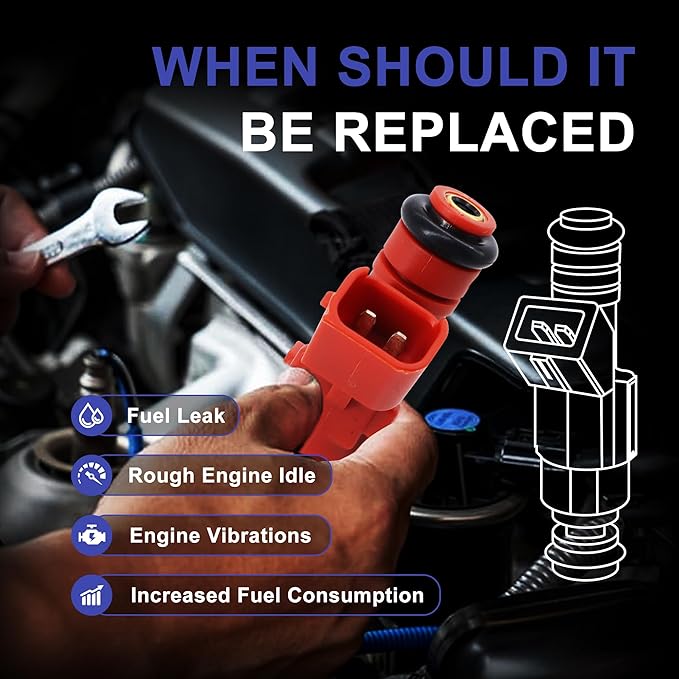 HiSport Fuel Injector 1PC Compatible with Hyundai Accent L4 1.6L 2006-2011,Kia Rio Rio5 L4 1.6L 2009-2011 Replace 35310-2E000 12 Holes
