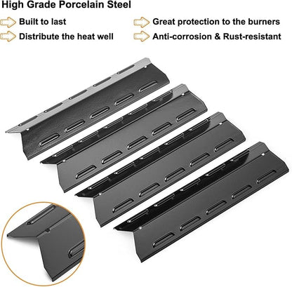 Grill Replacement Parts for Kenmore 146.23679310 146.34611410 146.46372610 146.10016510 146.23673310 Gas Grill, Porcelain Steel Heat Tent Carryover Tube Repair Kit for Kenmore 146.4636561.46366610
