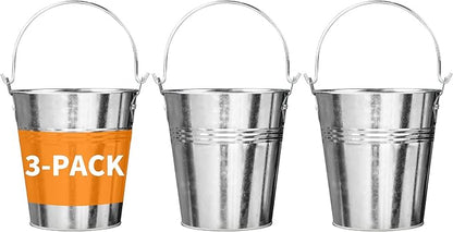 Grease Bucket for Pellet Grill Smokers – 3-Pack Heavy Duty Galvanized Steel Drip Catcher, Rust-Proof 5.6" Diameter, Easy Clean BBQ Accessory