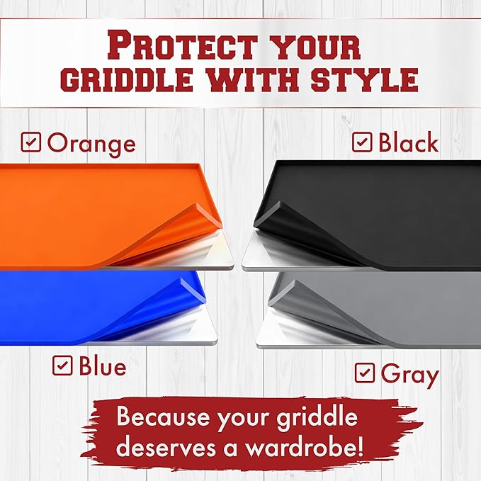 KITCHEN PERFECTION 28" Premium Silicone Griddle Cover Mat for Blackstone Griddle 28 Inch - Hermetic Protection from Rust & Debris All Year, Fits All Blackstone 28 Inch Models - Food Grade Silicone