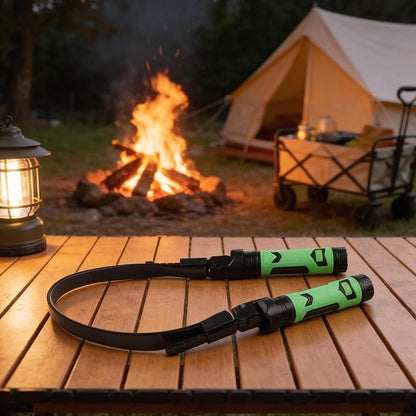 USB Rechargeable Dual-Head LED Grill Light with Magnetic Base, Flexible Neck, Hands-Free BBQ