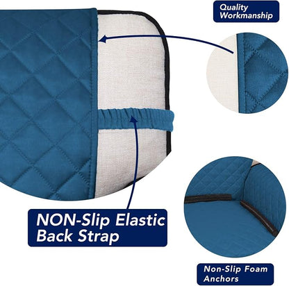 PureFit Reversible Quilted Sofa Cover, Water Resistant Slipcover Furniture Protector, Washable Couch Cover with Non Slip Foam and Elastic Straps for Kids, Pets (Small, Peacock Blue/Beige) | Peacock Blue/Beige, Water Resistant Couch Protector, Washable ...