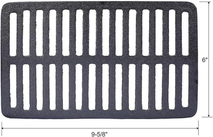 Oval Cast Iron Grill Outdoor, Portable Charcoal Grill and Tabletop Cast Iron Skillet, Durable, Small Charcoal Grill, Camping Stove, Hibachi Grill (16"L×10.2"W×7.5"H)