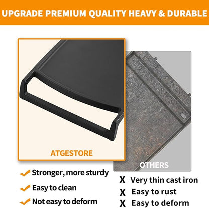 Upgraded 316499900 Stove Griddle Replacement for Frigidaire Gas Stove Top Parts 18.9 x 9.25" Gas Range Cast Iron Middle Burner Griddle Plate Frigidaire Gallery Gas Range Stovetop Cooktop Flat Top Pan