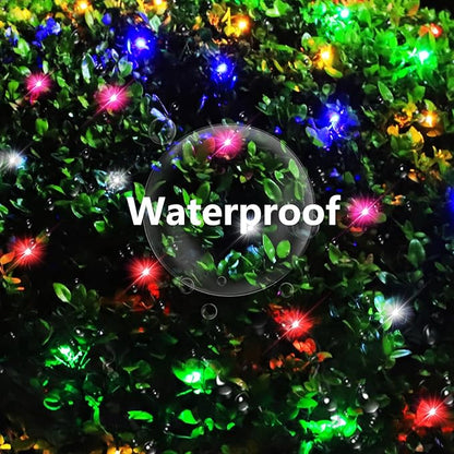 Curyidy Solar Net Lights Outdoor Mesh Lights Christmas Waterproof 19 Modes Timer Tree Wrap for Fence, Garden, Yard, Bushes, Trunk, Halloween, Christmas Decor (6 Colors)