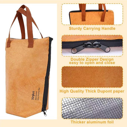 BBQ Blanket for Resting Meat, Reusable Smoke Grilling Resting Bags, Large Capacity Meat Resting Blanket for Brisket/Pork Shoulders/Turkeys, Xmas Gift for Men BBQ Lovers (Regular 21in)