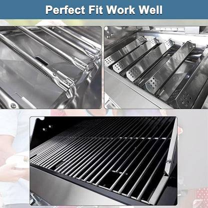 Grill Parts for Kitchenaid 740-0780 720-0745B 720-0745 720-0745A, Grill Grates & Grill Burners & Igniters & Flame Tamer for Kitchenaid 740-0780 4-Burner Built-in Propane Gas Grill