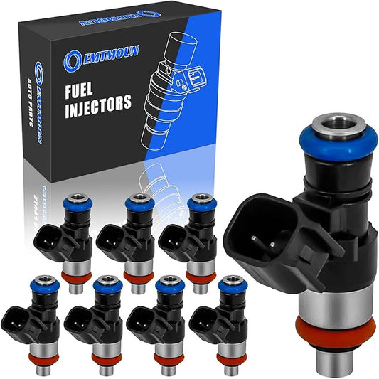 FJ988 Fuel Injectors Set of 8 | Compatible with Chevy Camaro Corvette 6.2L 7.0L, Pontiac G8 6.0L V8 | Replaces 0280158051 12576341 217-2425 Gas Injection Kit