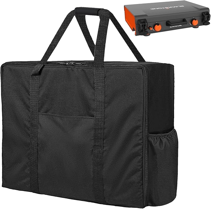 Griddle Carry Bag for Blackstone 2363 2250 2246 2364 Adventure Ready 14" Propane Camping Griddle with Side Burner, Storage Bag with Handles & Side Pockets, Portable Carrying Case