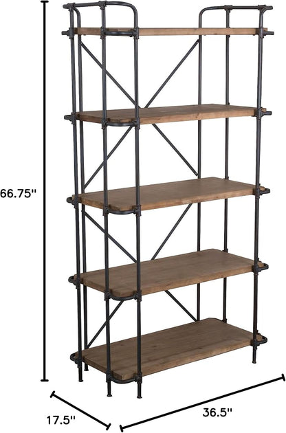 Christopher Knight Home SOHO Indoor-Outdoor Antique Finish -Outdoor Iron 5-Shelf Bookcase