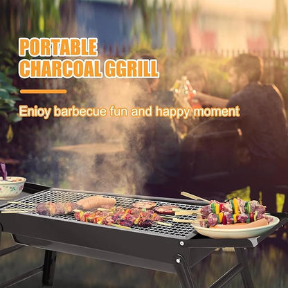 Charcoal Grill Foldable Charcoal Grill Outdoor Barbecue Grill Portable Grill Suitable for Camping BBQ Grill