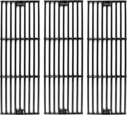 Hisencn Porcelain Cast Iron Cooking Grates for Char-Griller Duo 5050, 3001, 5650, 3008, 3030, 3725, 4000, 2121, King Griller 3008 5252, 19.75 inch Coated Cast Iron Grill Grids Replacement
