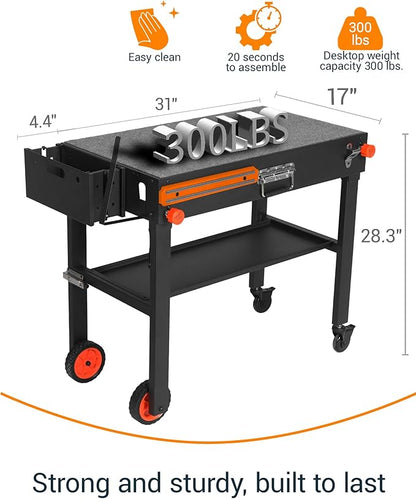 Grill Table and Grill Cover Fit Blackstone Griddle 22” or 17” and stand | Grill Cover for Blackstone 22 inch Griddle and Stand,Barbeque Griddle Cover Waterproof,BBQ Cover with Windproof Straps